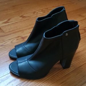 Open toe booties